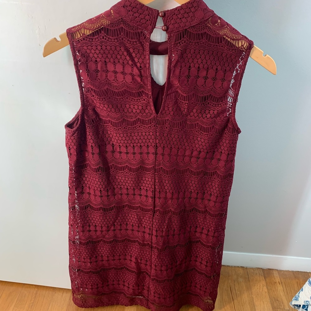 Maroon dress-perfect for a holiday party or wedding!